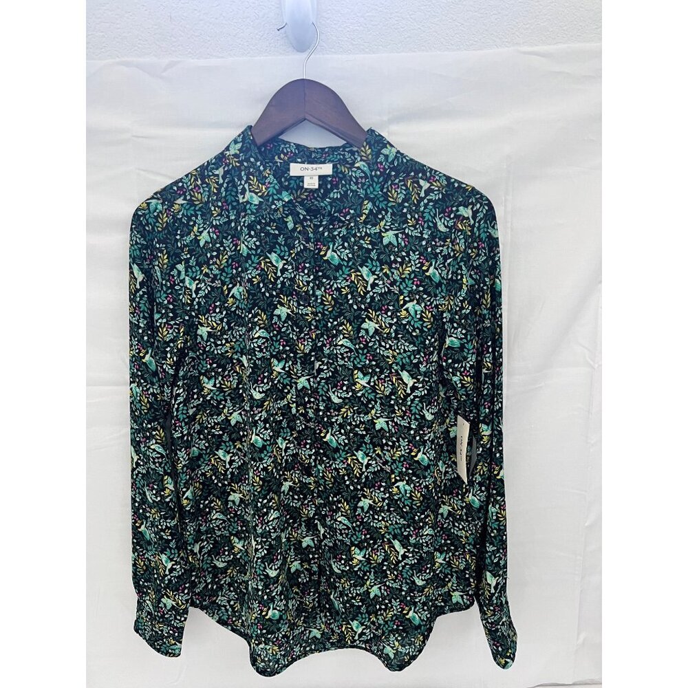 ON-34th Women's Floral Button-Down Shirt XS